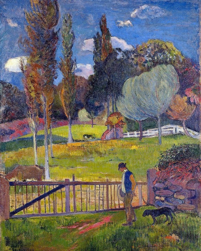 本素材作品名称为高更 乡村风景画图片,素材编号是942865, 						是一