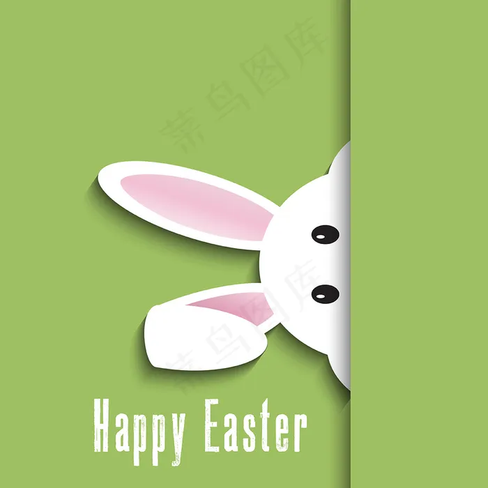 复活节背景与可爱的兔子设计
