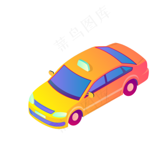 卡通橙色的私家车卡通橙色的私家车