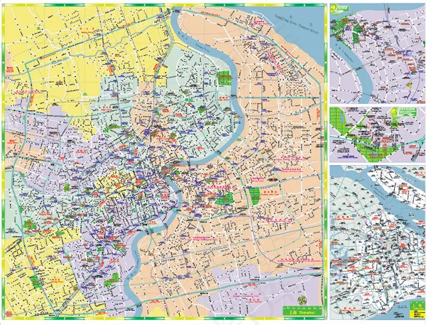 超级详细的矢量上海地图（街道标志建...