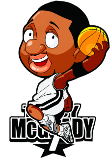 麦迪 q版球星 球服 t恤 数码印.