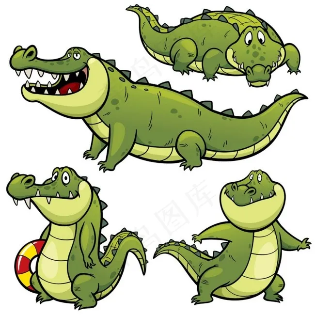 卡通鳄鱼漫画图片