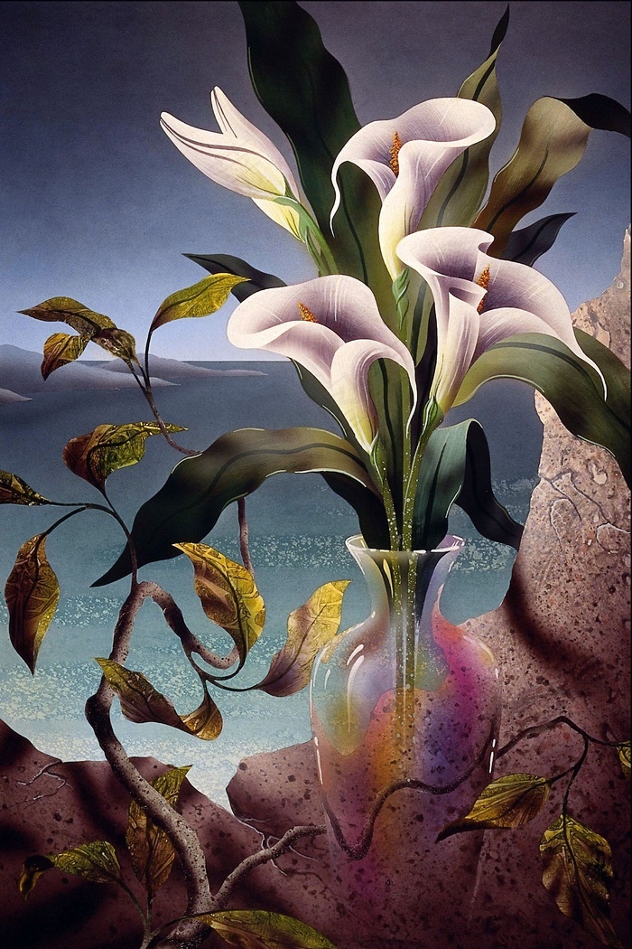 花草静物丙烯画装饰画0029