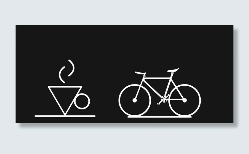 简易自行车 咖啡
