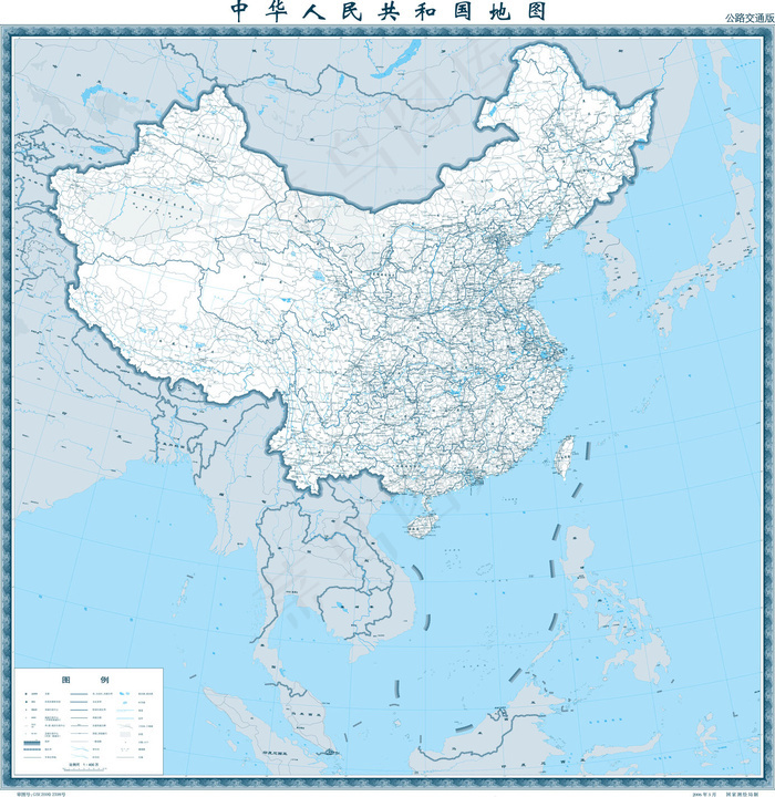 中国交通地图高清版平面/广告设计