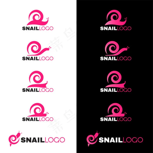 蜗牛logo设计图片