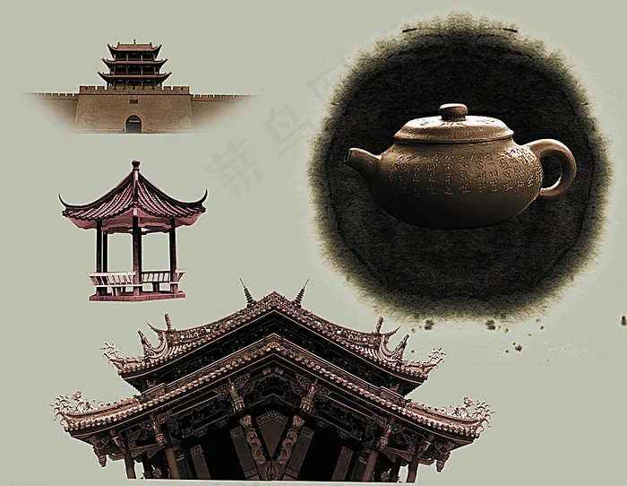 中国风古典建筑元素图片