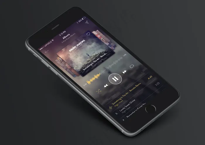 苹果6音乐 app 界面设计下载