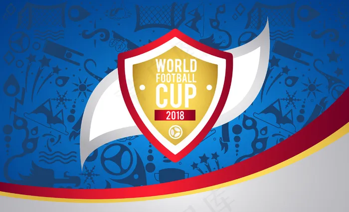 矢量世界杯足球赛图案背景