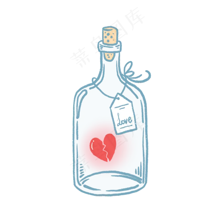 小清新爱心玻璃瓶PNG免抠素材小清新爱心玻璃瓶PNG免抠素材