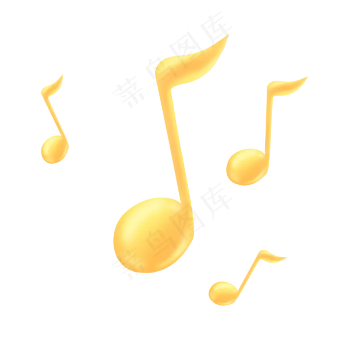 金色可爱舞动音乐符号金色可爱舞动音乐符号