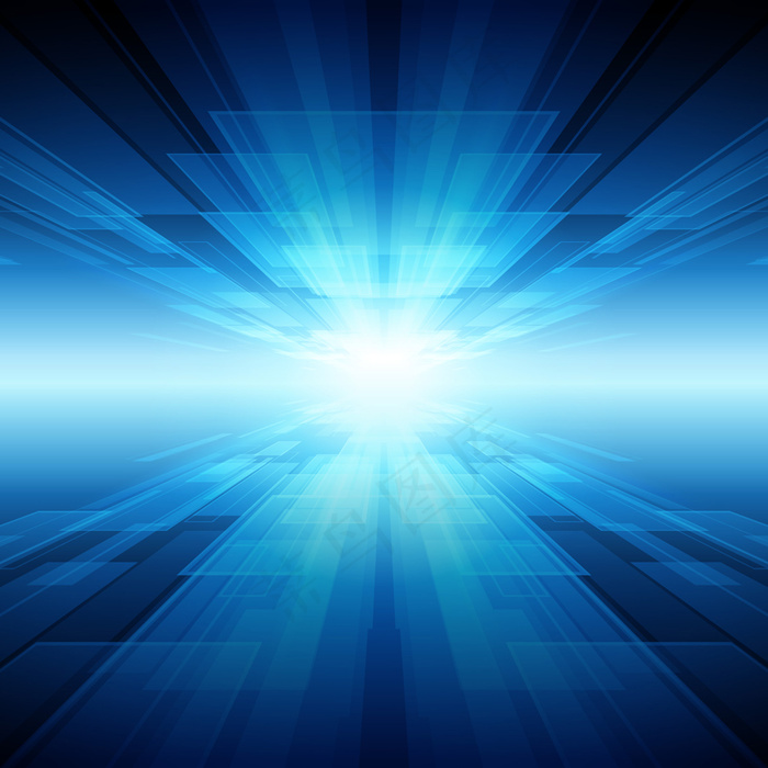 科技炫光蓝色背景epsai矢量模版下载