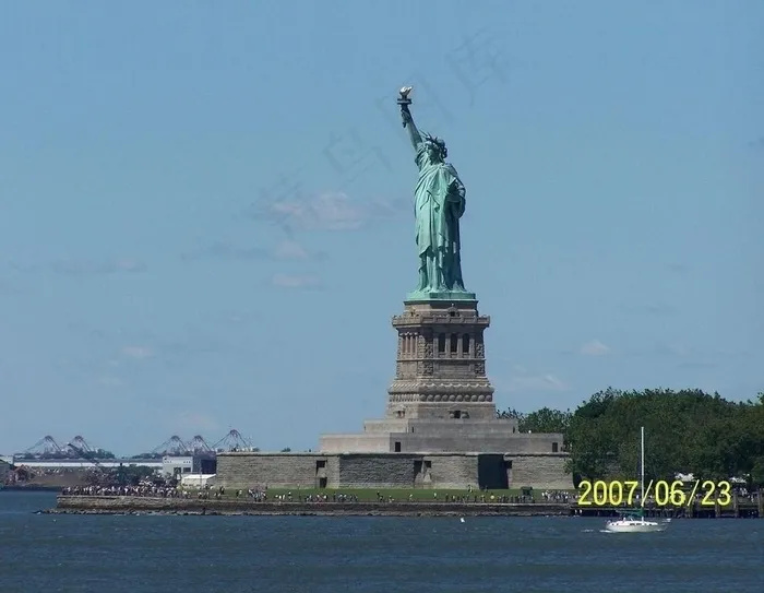 纽约 自由岛 自由女神像图片