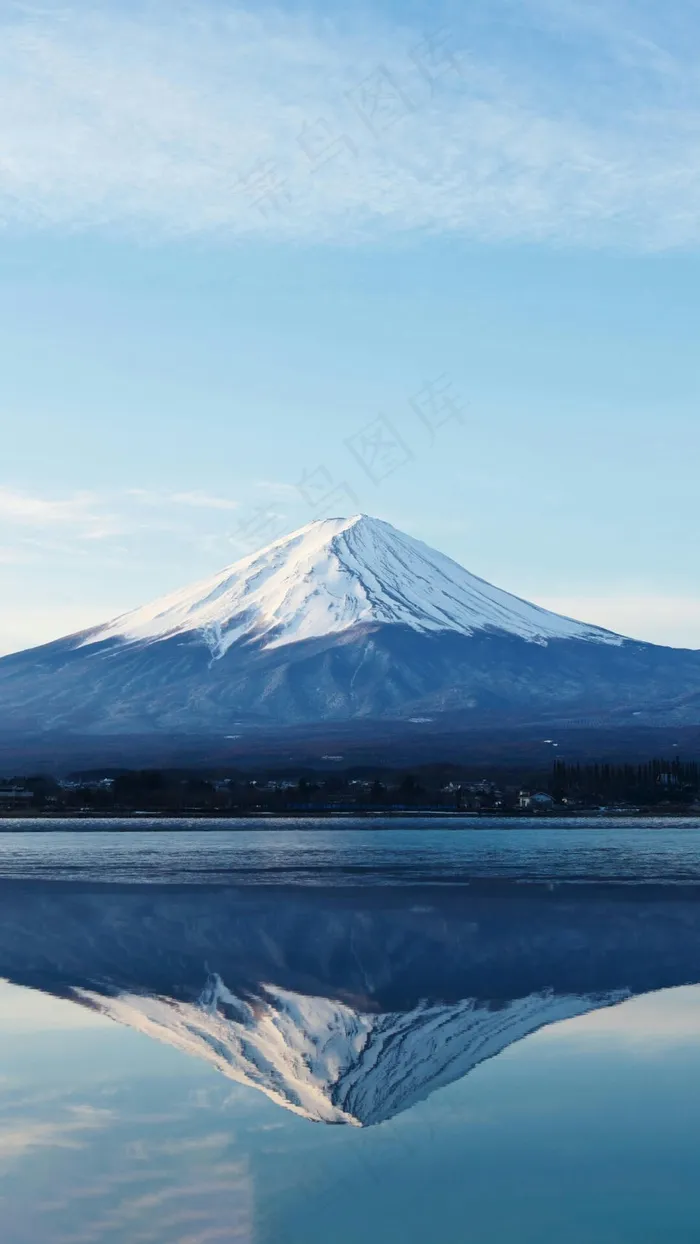富士山火山雪景高清摄影图片