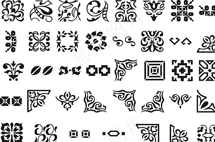 时尚花边 花纹 底纹 边框图案图片cdr矢量模版下载
