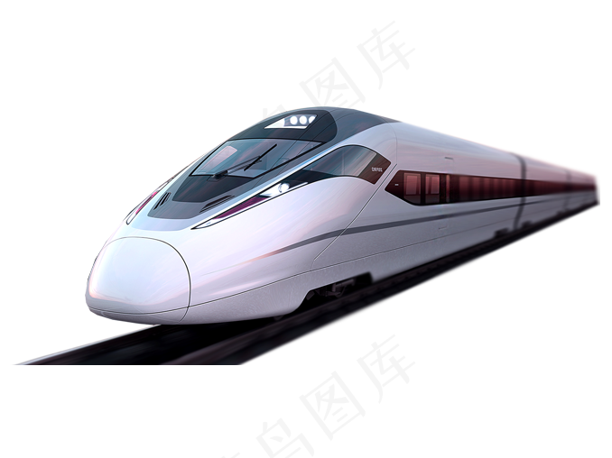 现代高铁动车png元素 - 菜鸟图库