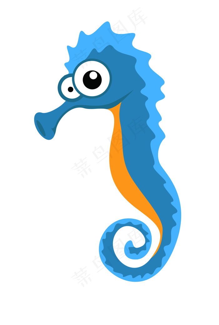 矢量卡通海马epseps,ai矢量模版下载