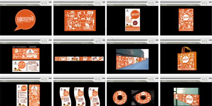 个性卡通橙色VI标识系统设计