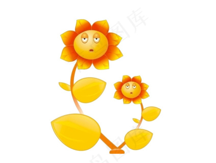卡通向日葵素材ai矢量模版下载