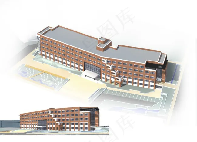 公共建筑办公楼设计3D模型素材