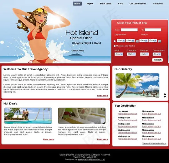 美女海洋沙滩夏季外出旅游指导页面网...