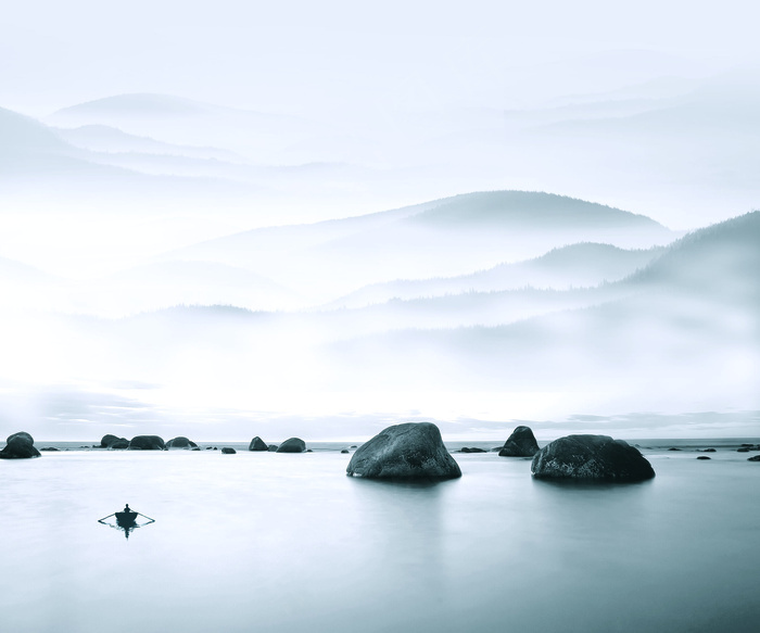 中国风水墨山水画蝉意家居装饰画高清