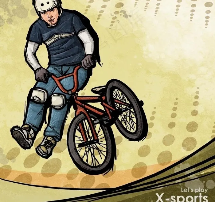 漫画自行车比赛项目图片