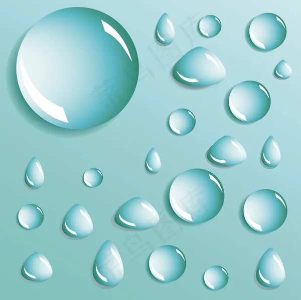 不同形状的水滴 水滴向量