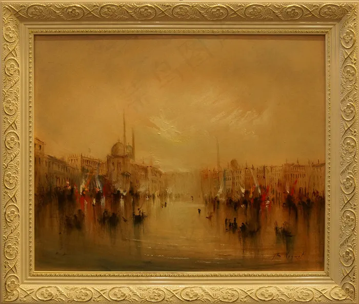 油画《威尼斯的黄昏》图片