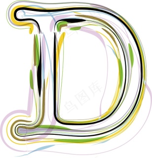 说明有机字体字母d