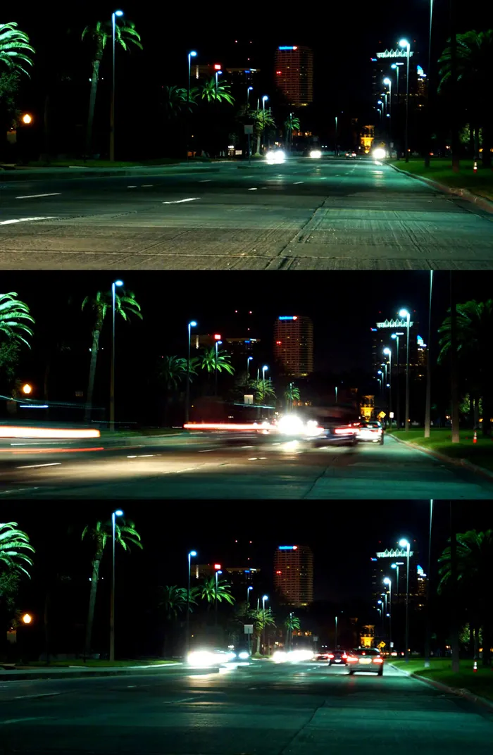 超高清城市夜景街道公路车流视频