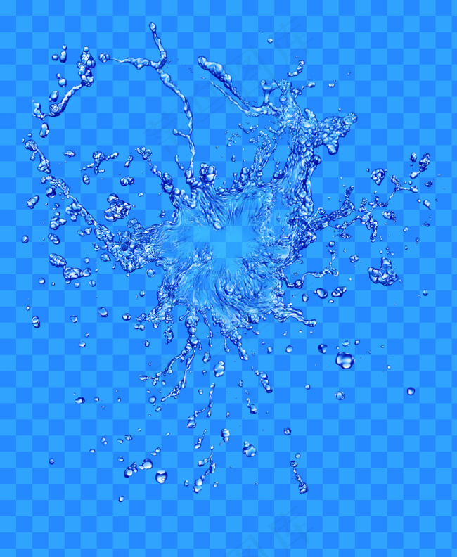 溅起水花psd素材psd模版下载 - 菜鸟图库