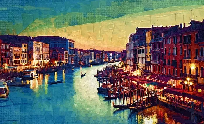 威尼斯油画图片