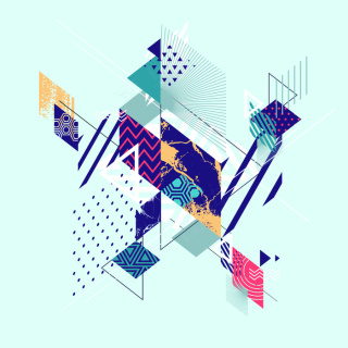 时尚几何图形排列布局创意海报