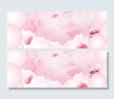 粉色月亮上的情侣立体剪纸七夕banner背景图片素材 背景元素 19 700px Psd模版下载 菜鸟图库