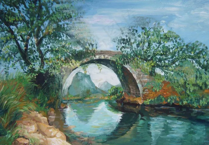 富里桥风景色彩图片