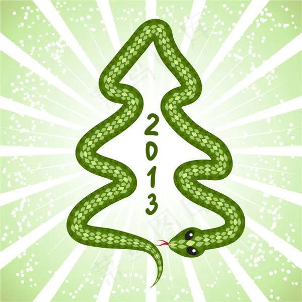 2013年的蛇的图形创意01载体材...