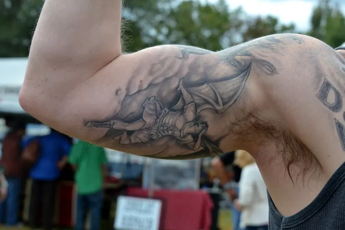 刺青,纹身,手,肌肉男,手臂,漂亮的纹身