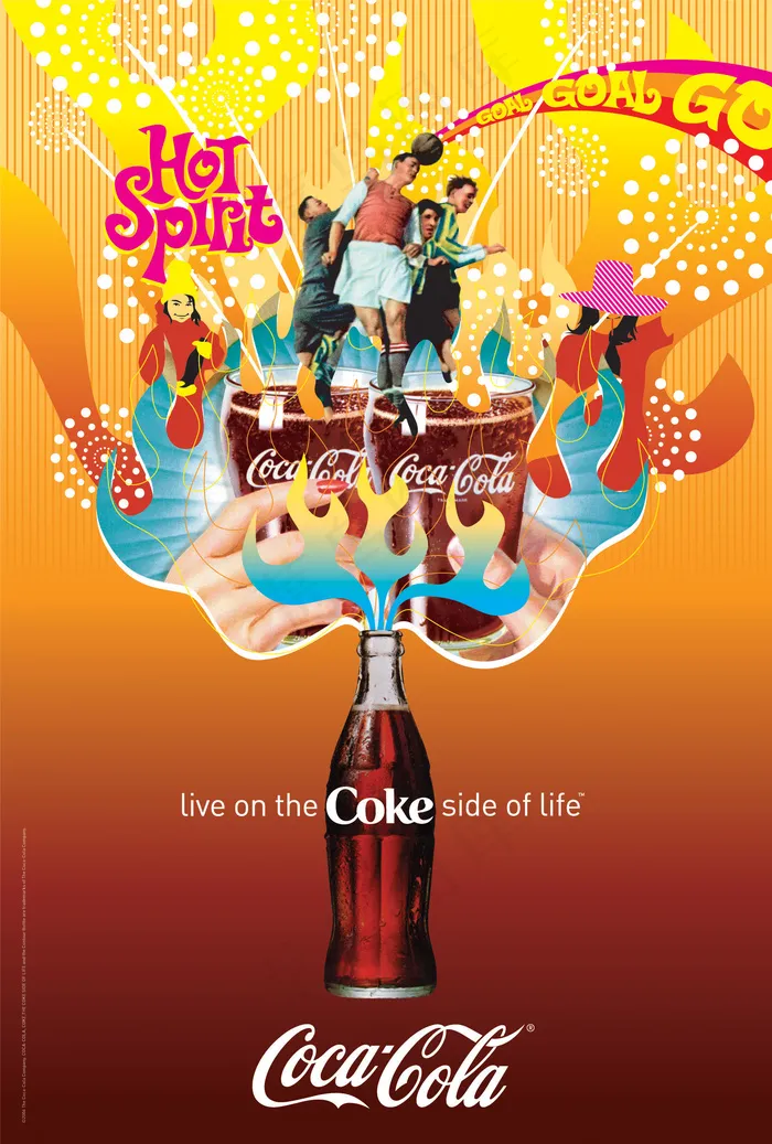 可乐广告,可口可乐,卡通动漫人物,屏幕截图,图画,生活中的可乐面：可口可乐艺术混音