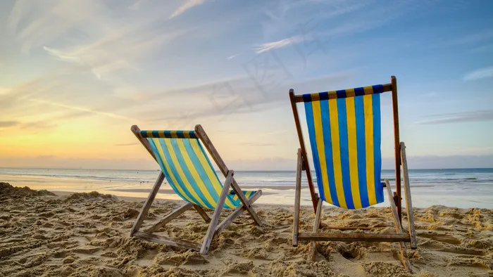 椅子,沙滩椅,海洋,躺椅,折叠椅,一个好地方坐