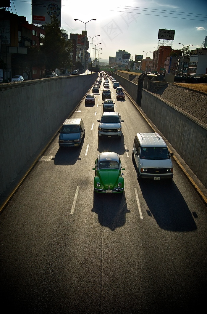 轿车公路城市街道港口码头车流viaducto