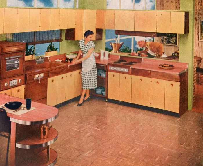 橱柜,厨房,书房,吧,台吧,1958年