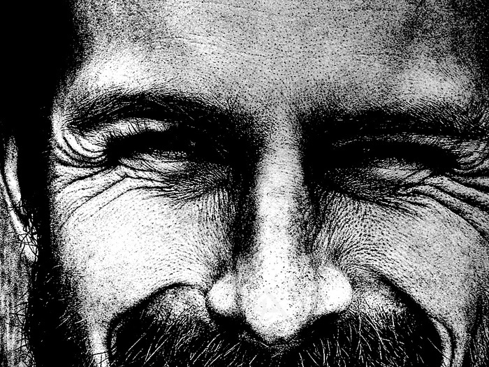 钢笔画人物特写好莱坞音乐家现代人男子