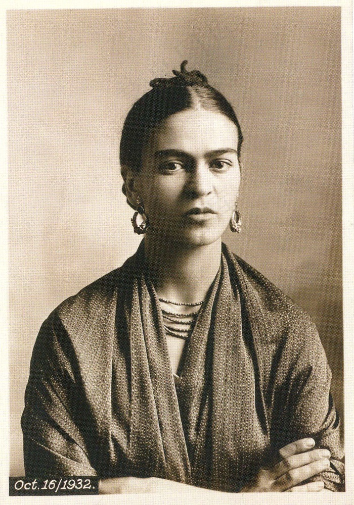 钢笔画音乐家半身像美女影雕弗里达卡洛照片的原始照片