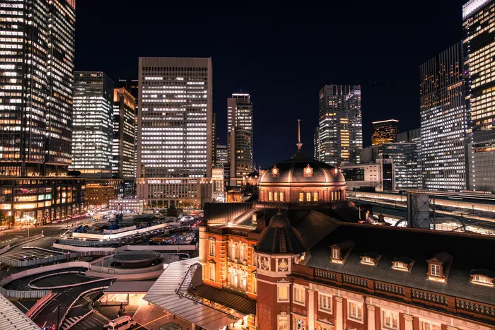 都市夜景,城市夜景,夜景摄影,街道,建筑,东京站