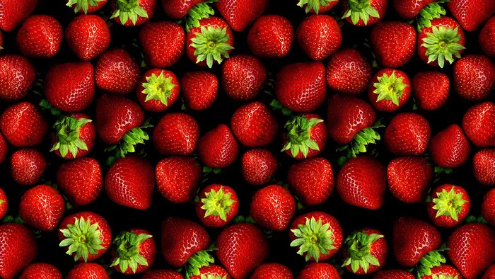 草莓,红色草莓,草莓图片,郁金香,野草莓,Wall_Food_10458