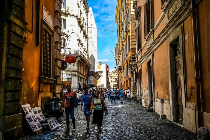 街道,城市街道,巷道,步行街,海洋,意大利罗马
