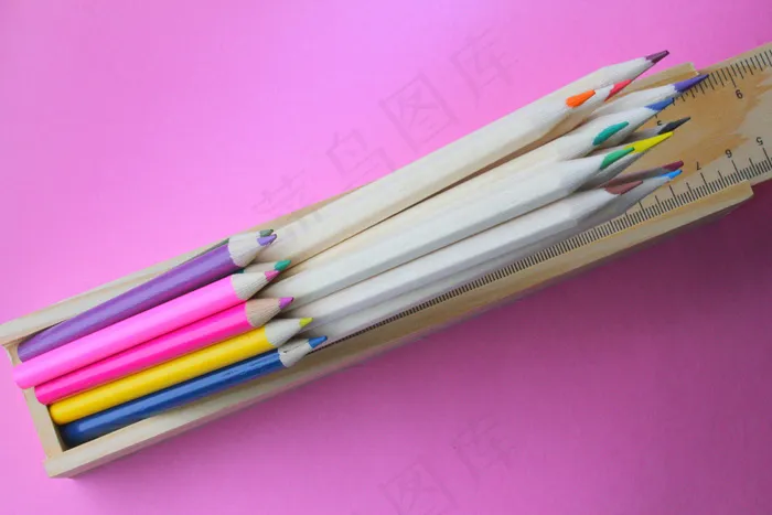 彩色，彩色，绘画，铅笔，铅笔，粉红色，文具