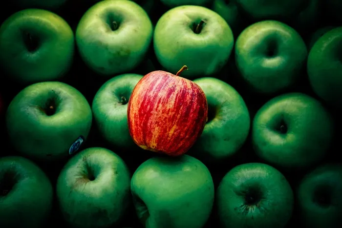 苹果，苹果，食品，水果，水果，绿色，红色