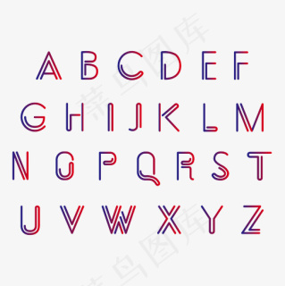 26个创意动物字母矢量素材